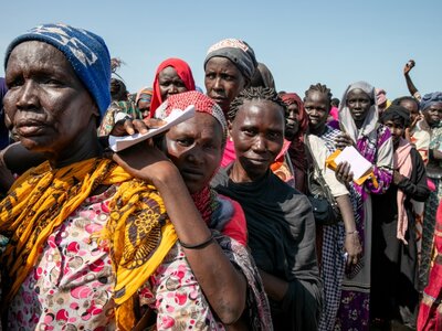 Photo: WFP/Eulalia Berlanga South Sudanese returnees at the Transit Center in Renk.