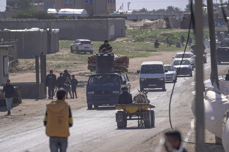 Many Gazans have been displaced by the war multiple times. The United Nations warns Gaza’s humanitarian crisis risks worsening if Israeli ground forces move into Rafah, uprooting displaced people once again.&nbsp;Photo: WFP/Ali Jadallah